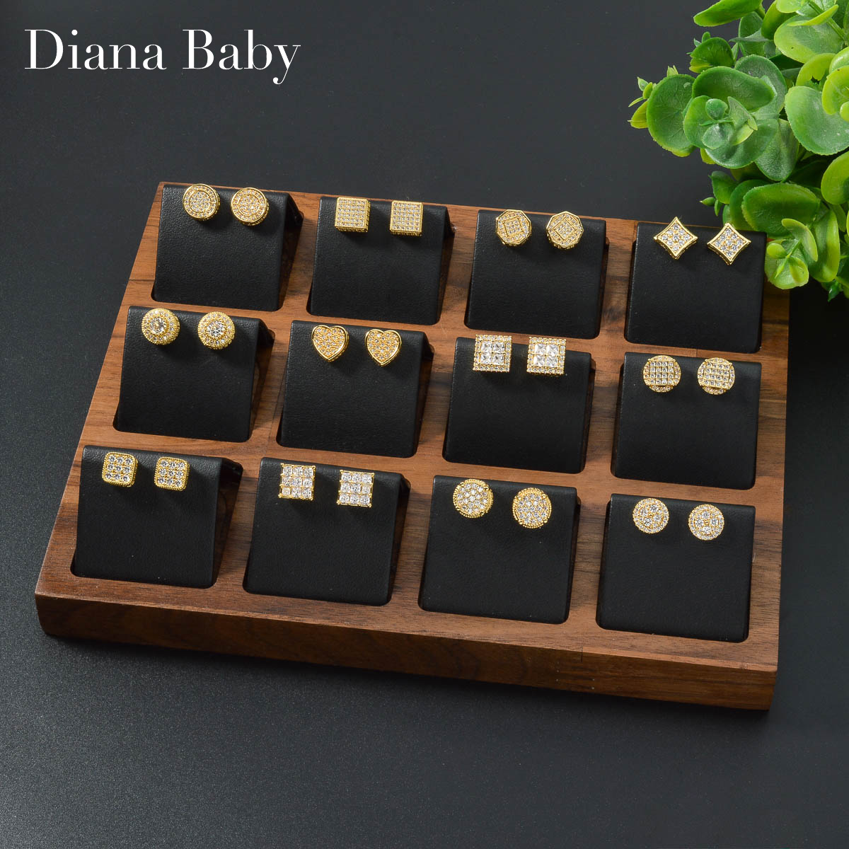 Women Accessories Dubai - Diana детские серьги золотого цвета, свадебные