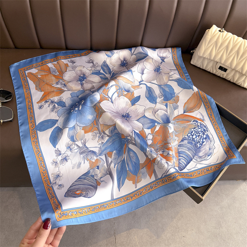 2026 Новый хиджаб с цветочным  – обзор и цена Silk Scarf Square